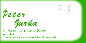 peter gurka business card