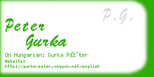 peter gurka business card